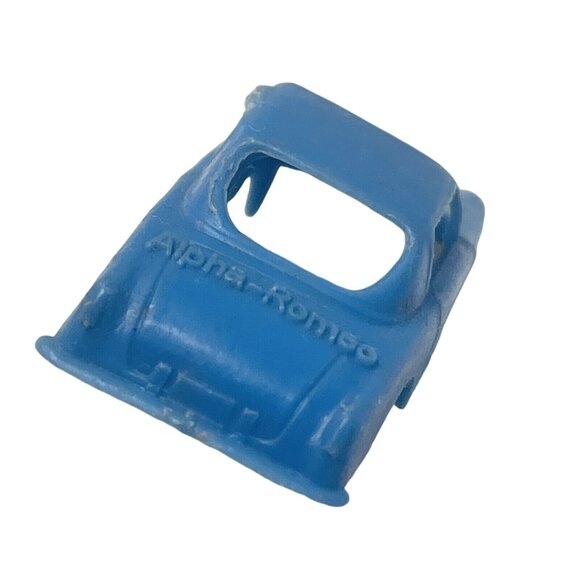 Vintage Primitive Molded Plastic Car - Blue marked ALPHA ROMEO ITALY Miniature - Picture 8 of 8